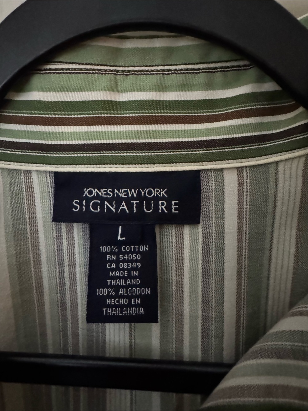 Jones New York Signature Shirt 100% Cotton Woman’s Shirt Size Large - Picture 6 of 12